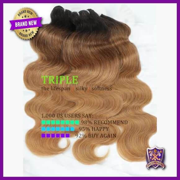 20 Inch Body Wave Human Hair Extensions, 3 Bundles, 100% Raw Indian Hair main image 5